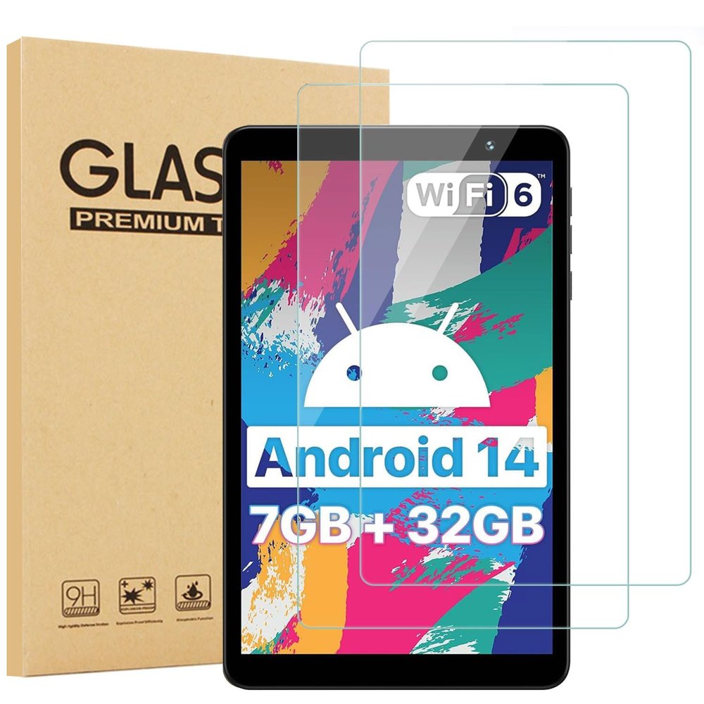 elitegadget 2-Pack Glass Screen Protector For UMIDIGI G1 Tab Mini 8 Inch Tablet - Tempered Glass Film High Definition 9H Hardness