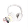BuddyPhones Cosmos Fun | Wired or Wireless Foldable ANC Bluetooth Headphones + Microphone - SafeAudio Volume-Limiting Options, for Toddlers to Young Adults (White) view 1