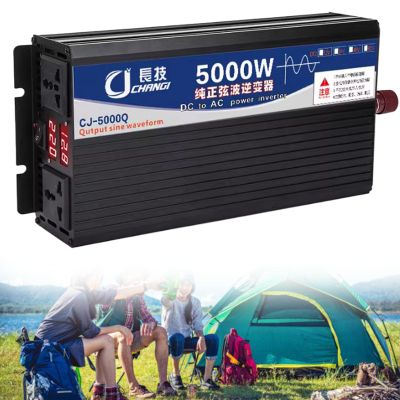 Lakenbroade Power Inverter Pure Sine Wave 12V/24V/48V/60V/72V DC to 110V/120V AC Car Inverter,with Cooling Fans-Peak Power 3000W/4000W/5000W,12V5000W