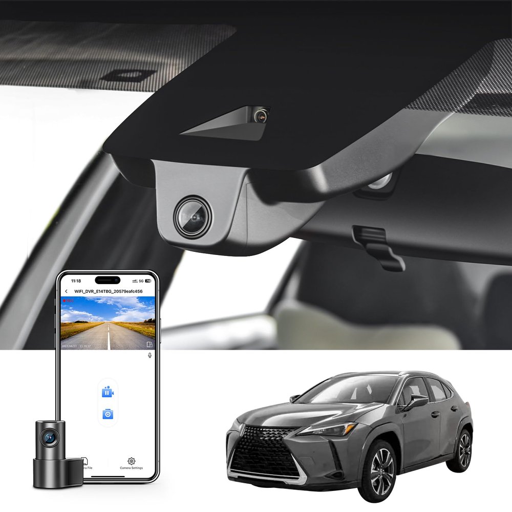 Mangoal Front 4K & Rear 1080p Dash Cam Custom for Lexus UX 2019-2024(Model B),UX200 250, OEM Look, UHD 2160P Video, Parking Mode, WiFi & App, Loop Recording,128GB Card