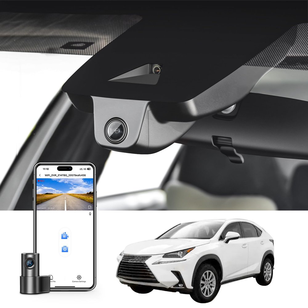 Mangoal Front 4K & Rear 1080p Dash Cam Custom for Lexus NX 2018 2019 2020 2021(Model B), 350 300 Sport 250 F Premium,OEM Look, UHD 2160P Video,Parking Mode, WiFi & App,Loop Recording 128GB Card