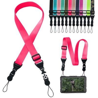 Gowjaw Adjustable Shoulder Strap:Comfortable iPad Strap Nylon Neck Lanyard for iPad/Samsung Tablet Case,Camera Binocular Crossbody Laptop Luggage Bag(Pink)