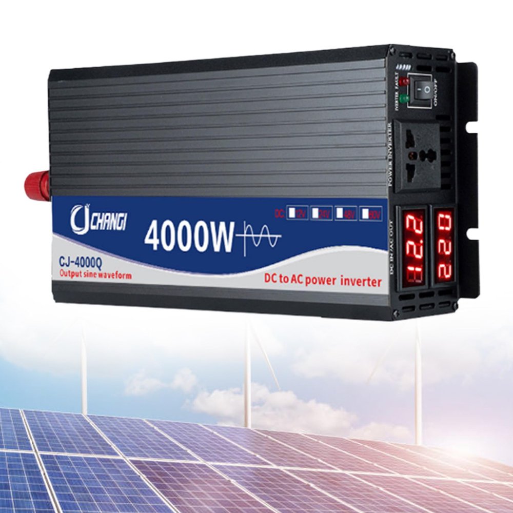 Lakenbroade 3000W 4000W 5000W Power Inverter, Pure Sine Wave Car Inverter Power Converter DC 12V 24V 48V 60V /72V to AC 110V/220V with Case,12V4000W