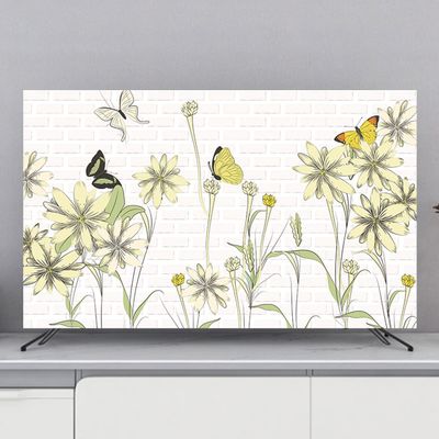 32-75 Inches TV Cover, Polyester Dust Proof TV Screen Protector Cover Fabric For LCD LED, Indoor Bedroom Living Room Decoration Smooth Soft Dust Cover With Painting Pri(Size:80in(188x110cm),Color:c)