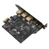 PCIE to USB 3.0 Expansion Card, 5Gbps High Speed 3xUSB3.0 Stability PCIE 1X to USB Expansion Card for PC view 1