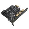 PCIE to USB 3.0 Expansion Card, 5Gbps High Speed 3xUSB3.0 Stability PCIE 1X to USB Expansion Card for PC view 3