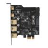 PCIE to USB 3.0 Expansion Card, 5Gbps High Speed 3xUSB3.0 Stability PCIE 1X to USB Expansion Card for PC view 4