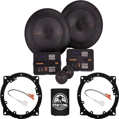 KICKER Speakers 6.75 inch for Hyundai Tucson 2016-2020 Upgrade Kit - Pair of KS Series with Adapters and Harness, Component 6 3/4 Car Audio Front Door Speaker KSS670, 51KSS6704