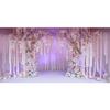 Vie Savaran 12x6ft Flower Wall Backdrop Spring Flower Arches White Hanging Floral Romantic Photography Background Party Princess Bride Wedding Birthday Portrait Studio Photo Props Polyester view 1