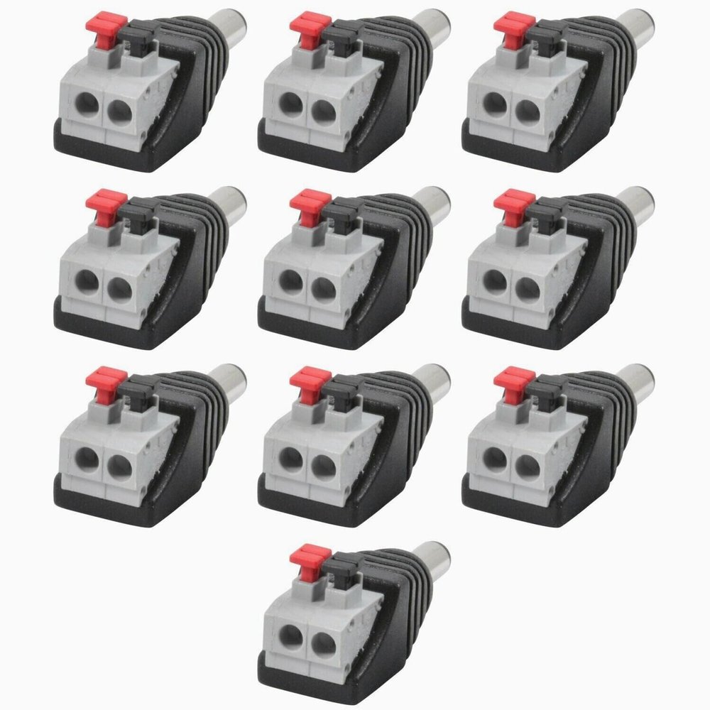 DAGIJIRD 10PCS 12V/24V DC Power Jack Connector 5.5mm x 2.1mm Socket for Led Light Strip