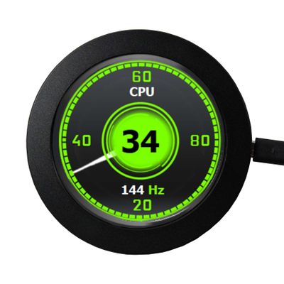 FanyiTek 2.1 inch 480X480 IPS 450nit LCD Round Monitor,Video Port,Micro USB Power,for DIY CPU GPU Temperature PC Case Display