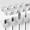 12 Pack Cable Clips, Cord Organizer, Cord Holder for Nightstand, Magnetic Cord Organizer, Strong Adhesive Charging Cable Keeper, Clip Holder view 1