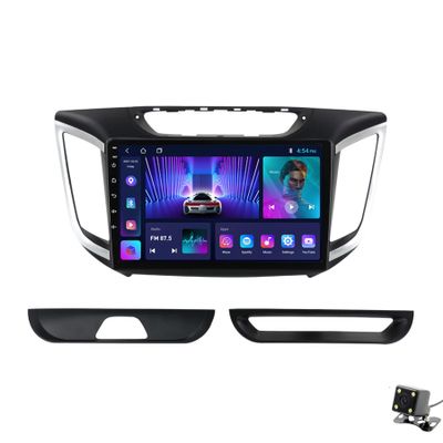 ADMLZQQ Double Din Car Stereo Multimedia with Bluetooth and 9" Touchscreen Android 12 for Hyundai IX25 2015-2019,with GPS/Car-Play Android/SWC/Backup Camera/Mirror Link/4G WiFi,M100cp