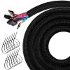 10FT Split Cable Management Sleeve Wire Loom Tubing Cord Protector for Heat Resistant Automotive Harness Wires and Home Cable Management,Self-Wrapping Braided Cord Covers (1/4 Inch) view 1