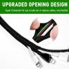 10FT Split Cable Management Sleeve Wire Loom Tubing Cord Protector for Heat Resistant Automotive Harness Wires and Home Cable Management,Self-Wrapping Braided Cord Covers (1/4 Inch) view 2
