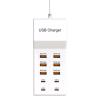 50W USB Charger Power Strip Wall Socket Plug 5V 2.4A High Speed Power Cable 10-bit USB port Support 10 Devices Charge,B view 1