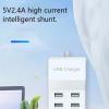 50W USB Charger Power Strip Wall Socket Plug 5V 2.4A High Speed Power Cable 10-bit USB port Support 10 Devices Charge,B view 3