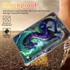 Clear Case for Samsung Galaxy Tab S9 FE Plus 12.4 Inch 2023 Soft TPU Cover with Foldable Kickstand & Pencil Holder, Shockproof Rugged Case for Galaxy Tab S9 FE+ Tablet, Blue Dragon view 3