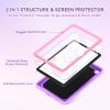 ACEMO for Samsung Galaxy Tab A9 Plus 11 inch with Screen Protector, Kickstand, Stand, Shoulder Strap, Cute Rugged Tablet Cover for Kids Girls for Galaxy Tab A9+ (SM-X210/X216/X218) Pink Purple view 3