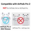 A-Focus Fit in Case for AirPods Pro 2nd Ultra Thin Ear Tips Replacement Silicone Dust Proof Anti-Scratch Eartips Earbuds Cover Accessories Compatible with AirPods Pro 2 Black White Blue 4 Pairs view 2