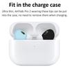 A-Focus Fit in Case for AirPods Pro 2nd Ultra Thin Ear Tips Replacement Silicone Dust Proof Anti-Scratch Eartips Earbuds Cover Accessories Compatible with AirPods Pro 2 Black White Blue 4 Pairs view 3