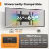 Perlegear AuraFrame Pre-Assembled TV Wall Mount with LED Lights for 26-65 inch TVs up to 99 lbs, Max VESA 400x400mm, Swivel, Extension, Tilt, TV Backlights with Music Sync, Fits 16/12 Wood Studs view 2