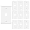 iwillink 12-Port Cat6A Patch Panel and 1 Port Keystone Jack Wall Plate 10-Pack view 3