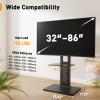Perlegear Floor TV Stand with Mount for 32-86" TVs up to 132 lbs, Tall TV Stand with Pegboard and 6 Height Settings, TV Swivel Stand with Wooden Base, Max VESA 600x400mm PGFS13 view 4