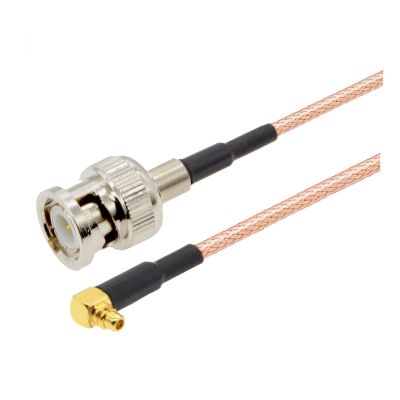 1PCS MMCX to BNC Cable RG316 50 Ohm Pigtail BNC Male to MMCX Male Right Angle Plug RF Coax Extension Cable Coaxial Jumper Cord (Color : BNC M to MMCX M90, Size : 2M)
