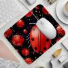 Square Mouse Pad Gaming Mouse Pads Anti-Slip Rubber Mouse Mat with Stitched Edges for Gaming, Office, Laptop, PC,(8.3x9.8 inches)- Red Seven Star Ladybug view 2