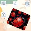 Square Mouse Pad Gaming Mouse Pads Anti-Slip Rubber Mouse Mat with Stitched Edges for Gaming, Office, Laptop, PC,(8.3x9.8 inches)- Red Seven Star Ladybug view 3