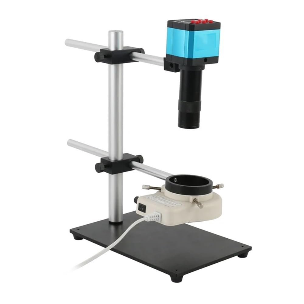 Microscope Kit 720p 14MP HDMI USB Microscope Camera Rotatable Boom Table Stand 18CM Working Distance for Phone PCB Check Repair Welding Microscope Lens Adapters (Color : HDMI USB)