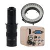 JOEBO Microscope Kit 1080P 3 in 1 Industrial Video Microscope Camera with Adjustable LED Ring Light Microscope Lens Adapters (Color : with 180x) view 1