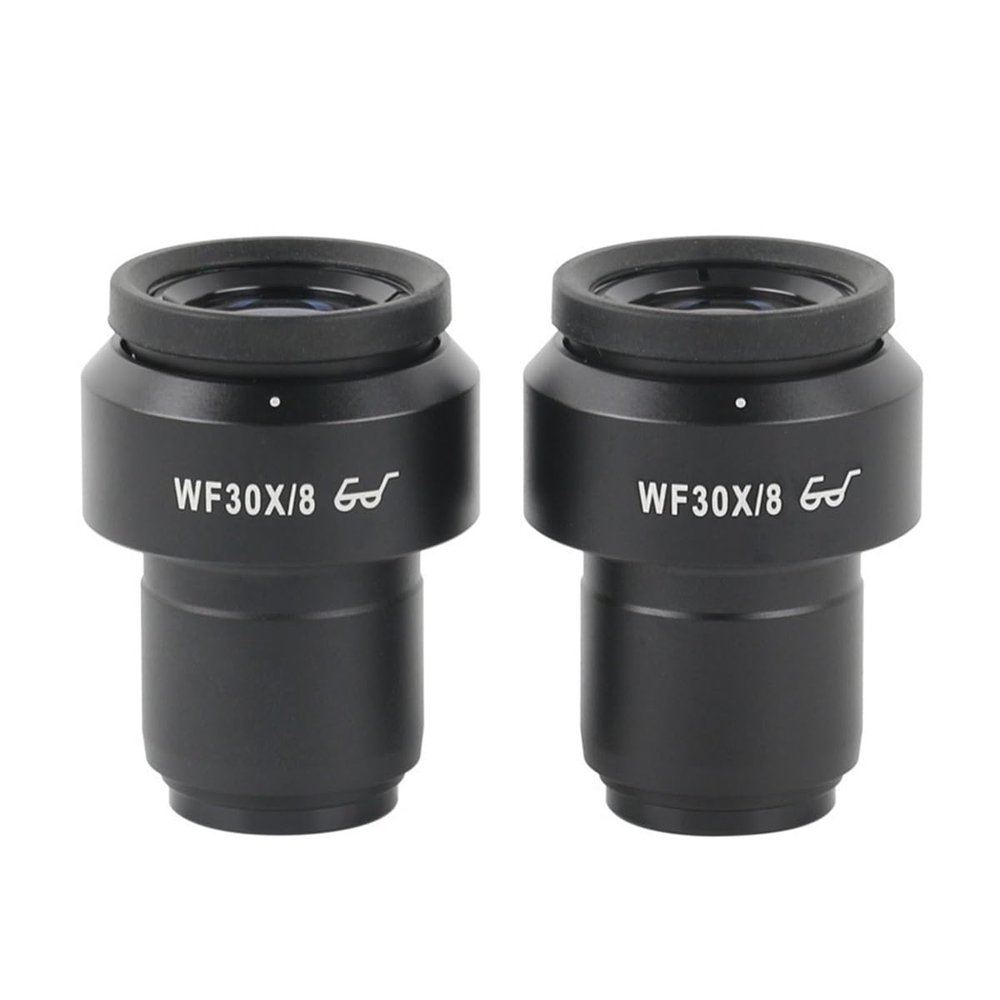 JOEBO Microscope Kit WF10X/23 WF20X WF30X Adjustable Widefield Microscope Eyepiece 30mm Diameter Stereo Microscope Lens Microscope Lens Adapters (Color : Black WF30X-8)