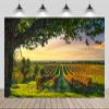 chnywork 12x8ft Vineyards Backdrop Europe Italy Tuscany Olive Tree Grape Farm Autumn Sunset Countryside Scenery Background Grape Harvest Wine Party Decorations Photo Booth Props Wallpaper view 1
