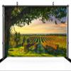 chnywork 12x8ft Vineyards Backdrop Europe Italy Tuscany Olive Tree Grape Farm Autumn Sunset Countryside Scenery Background Grape Harvest Wine Party Decorations Photo Booth Props Wallpaper view 3