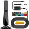 AUTERCO TV Antenna Indoor for Smart TV, Long Range HD Digital Antennas with Signal Booster for Local Channels, Easy Installation, Support 4K 8K 1080p VHF UHF All Older TV's, 9.8FT Coaxial Cable view 1