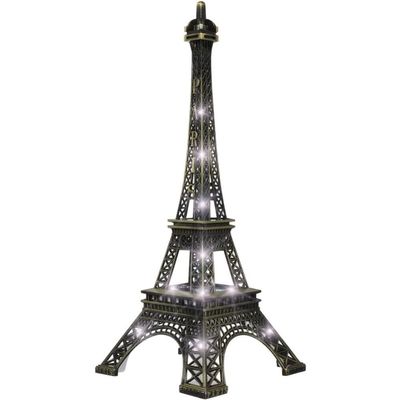 anso LED Eiffel Tower Night Light DIY Table Lamp Decoration Gift Desk Light Bedroom Home Decor Tabletop, Brown