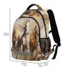 ALAZA Running Horses Backpacks Travel Laptop Daypack School Book Bag for Men Women Teens Kids view 3