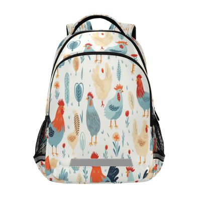 ALAZA Chicken Rooster01 Backpacks Travel Laptop Daypack School Book Bag for Men Women Teens Kids