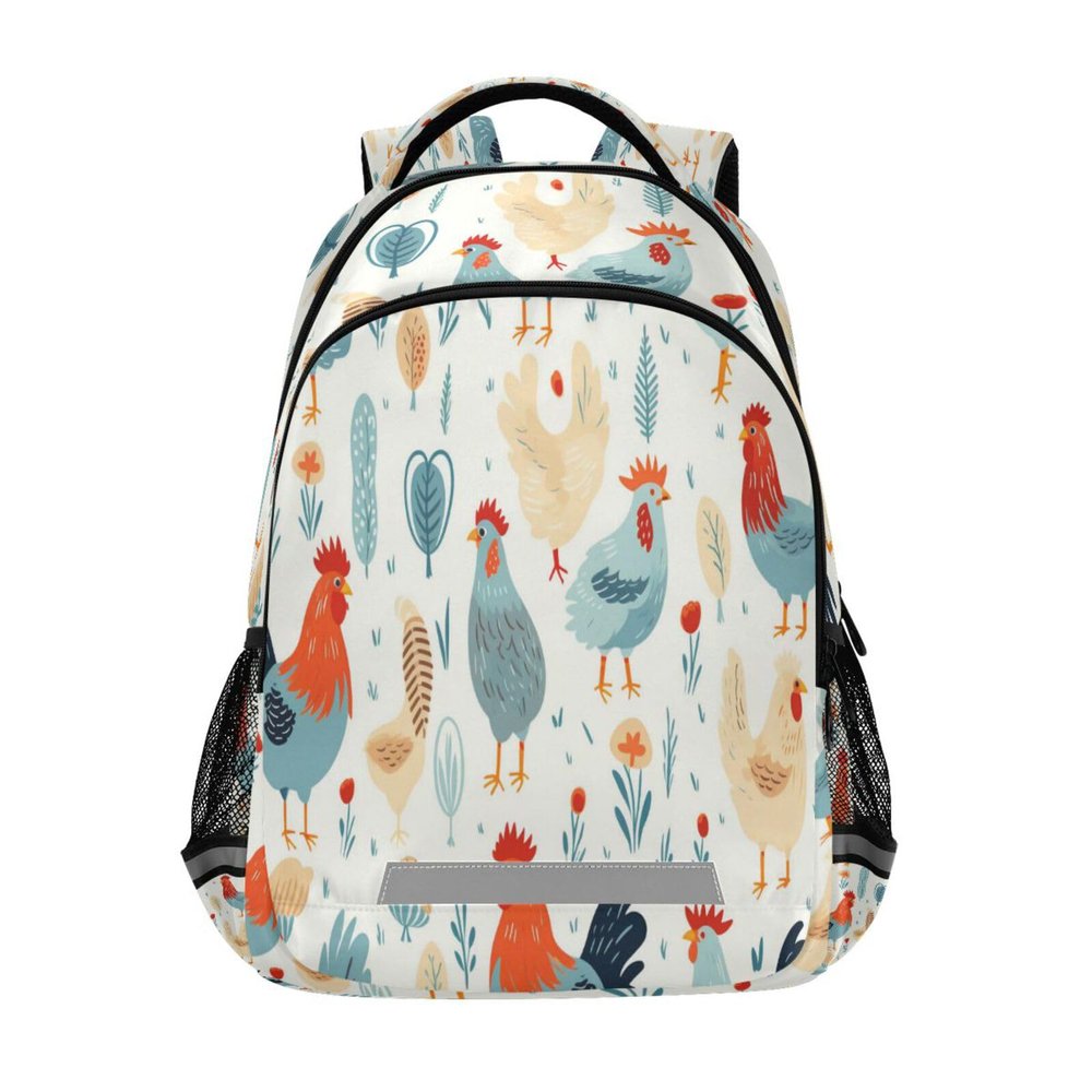 ALAZA Chicken Rooster01 Backpacks Travel Laptop Daypack School Book Bag for Men Women Teens Kids