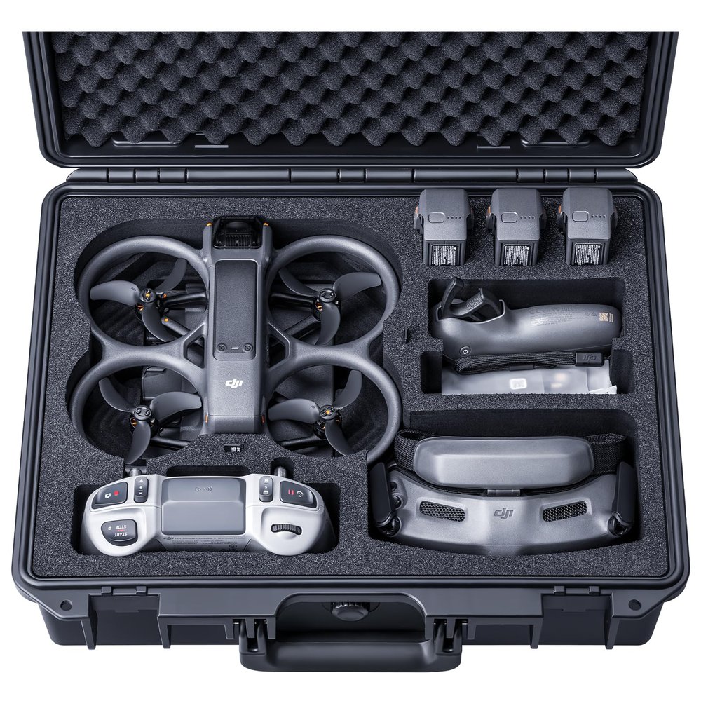Lykus Titan AT200 Waterproof Hard Case for DJI Avata 2,Goggles 3(Not N3),RC Motion 3,FPV Remote Controller 3, Support Up to 7 batteries [CASE ONLY]