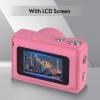 Andoer Mini Digital Video Camera 1080P Camcorder Built-in Battery with LCD Screen Flash for Photo Video, Pink view 2