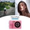 Andoer Mini Digital Video Camera 1080P Camcorder Built-in Battery with LCD Screen Flash for Photo Video, Pink view 4