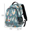 ALAZA Chicken Rooster on Blue Backpacks Travel Laptop Daypack School Book Bag for Men Women Teens Kids view 3