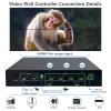 ICUIXIAN UHD Video Wall Controller 2x3 4k60Hz Output 6 tv Video Wall Controller HDMI2.0 (HDCP2.2) 18Gbps, Rs-232, Edge Fusion, 180 Rotation, 3.5MM Audio Out, 14 Splicing Mode Video Wall Processor view 3