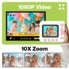 Andoer Instant Kids Photo Camera, 1080P 2.4"" Instant Print Camera for Kids with Thermal Printing Paper Color Pens Neck Strap, Boys and Girls Ages 3-12, Pink view 3