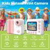 Andoer Instant Kids Photo Camera, 1080P 2.4"" Instant Print Camera for Kids with Thermal Printing Paper Color Pens Neck Strap, Boys and Girls Ages 3-12, Pink view 4