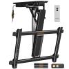 Perlegear Electric Ceiling TV Mount with Remote for 32-70 inch Flat and Curved Screen TVs up to 88 lbs, Max VESA 600x400, Motorized TV Ceiling Mount Flip Down for Flat Roof, Drop Down Ceiling Mount view 1