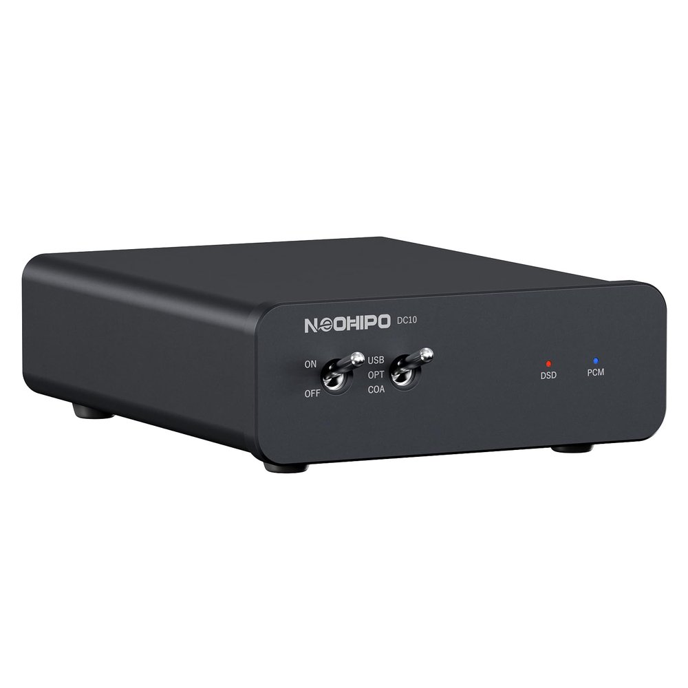 NEOHIPO DC10 Mini USB DAC for Pc - Gaming USB DAC Mini Stereo Home Audio Converter Optical Coaxial to RCA AUX Digital-to-Analog Audio Converter Adapter for Home Powered Speakers